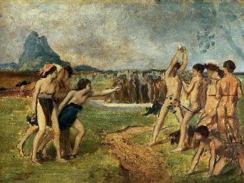 Edgar Degas : Young Spartans Exercising
